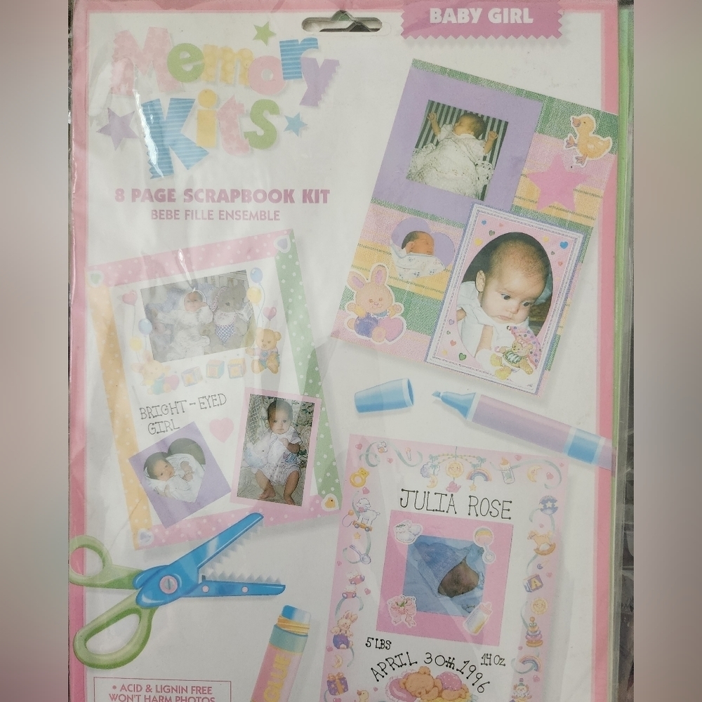 Baby scrapbook kit